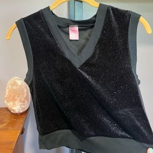 Sparkly velvet crop top